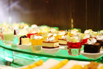 Close-up of cake on table
