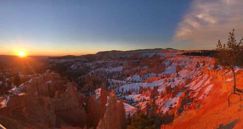 Scenic view of landscape during sunset