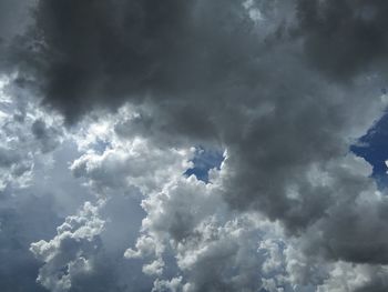 Low angle view of clouds in sky