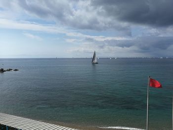 Scenic view of sea against sky