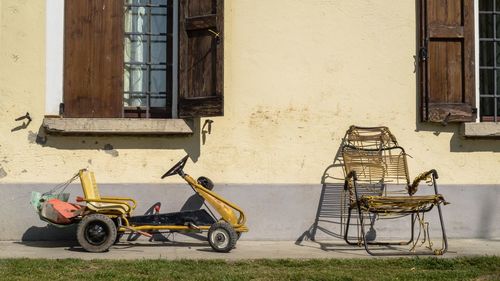 Bicycles in old abandoned building