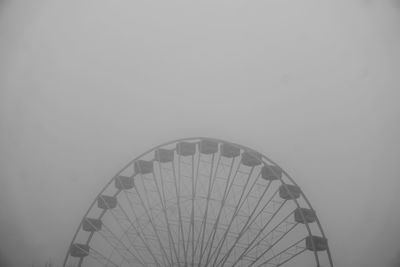 Low angle view of ferris wheel against clear sky