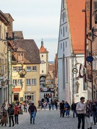 People walking on street