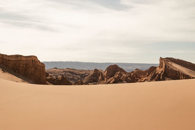 Scenic view of desert against sky