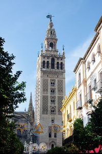 Low angle view of buildings against sky