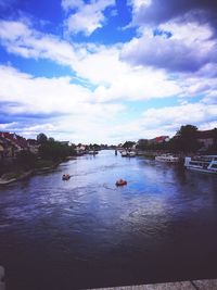 Scenic view of river against sky