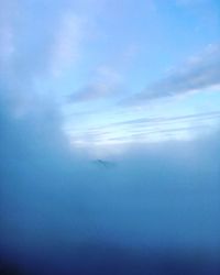 Aerial view of clouds in blue sky