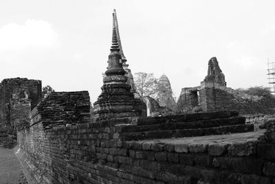 Old temple building against sky