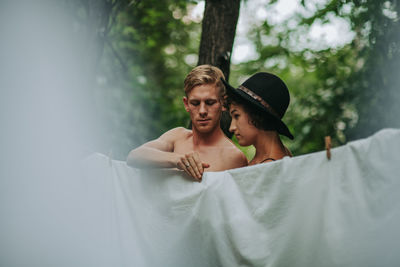 Portrait of young couple