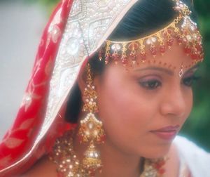 Close-up of woman looking away