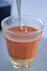 Close-up of drink in glass