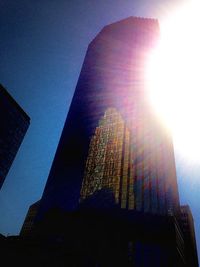 Low angle view of modern building against sky