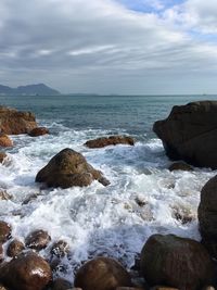 Scenic view of sea against sky