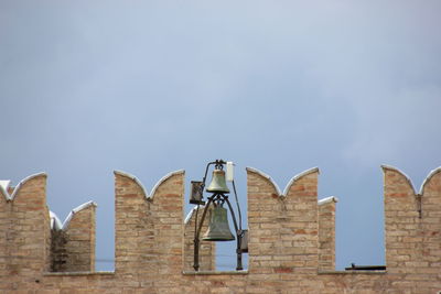 Low angle view of built structure against clear sky