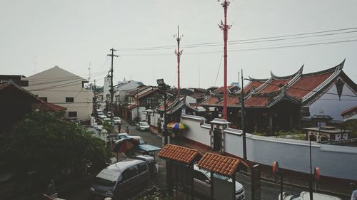 Buildings in city against sky