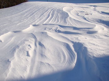 Aerial view of snow