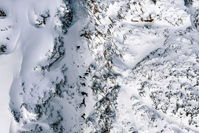 Full frame shot of frozen water