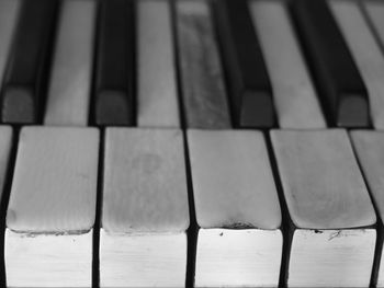 Close-up of piano keys