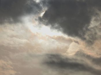 Low angle view of clouds in sky