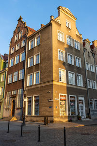 Low angle view of buildings against sky