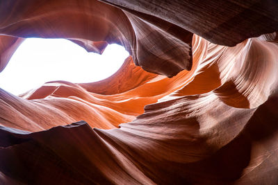 Directly below shot of rock formation