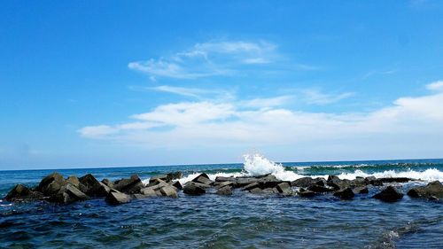 Scenic view of sea against sky