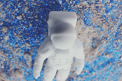 High angle view of toy