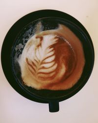 Directly above shot of cappuccino