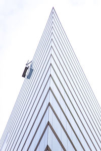 Low angle view of modern building against clear sky