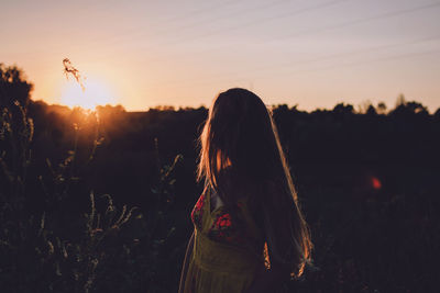 Mindfulness, positive mind, living in present moment, slow life. outdoor portrait of young blonde 