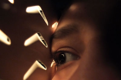 Close-up of woman looking away