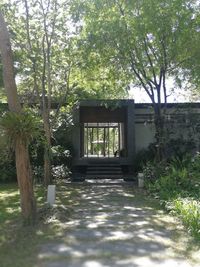 Exterior of house and trees in park