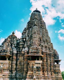 Low angle view of temple against sky