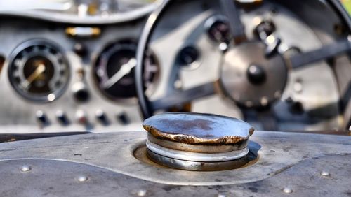 Close-up of rusty vintage car