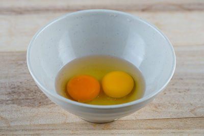 Close-up of food in bowl on table