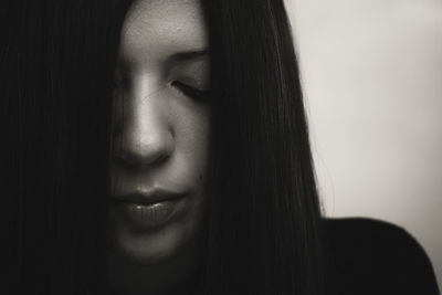 Close-up portrait of woman