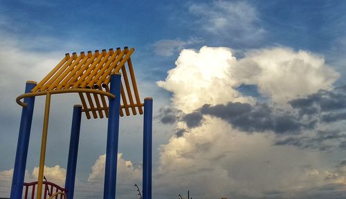 Low angle view of built structure against sky