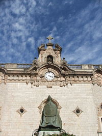 Low angle view of church against sky