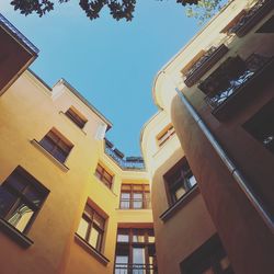 Low angle view of buildings against sky