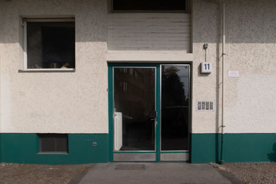 Entrance of building