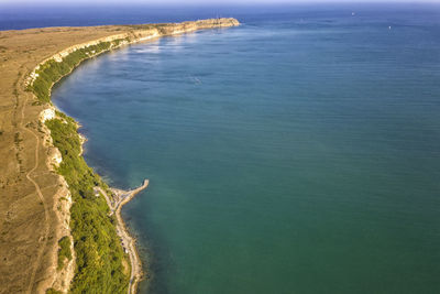 High angle view of sea