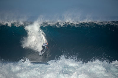 Man surfing in sea