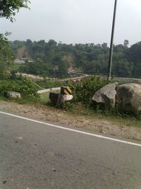 Built structure with trees in background