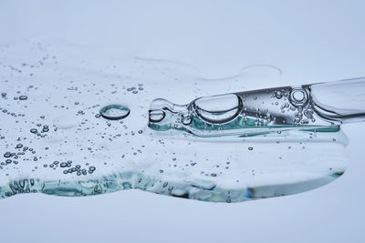 Low angle view of water against clear sky