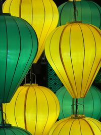 Close-up of red lanterns