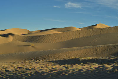 View of sand dunes in a desert