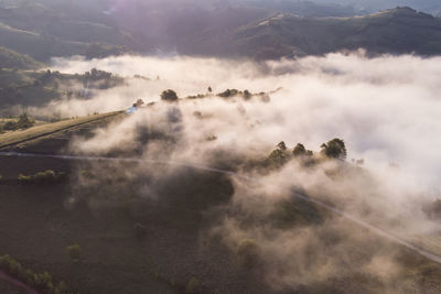 Aerial view of landscape against sky