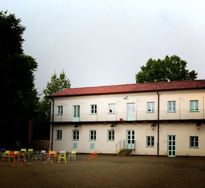 Exterior of building against clear sky