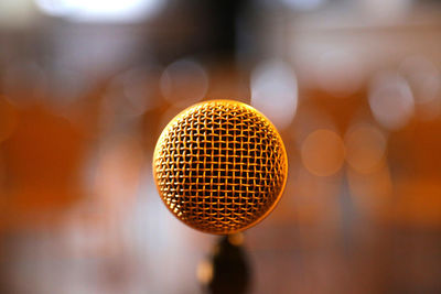 Close-up of microphone