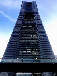 Low angle view of modern building against sky